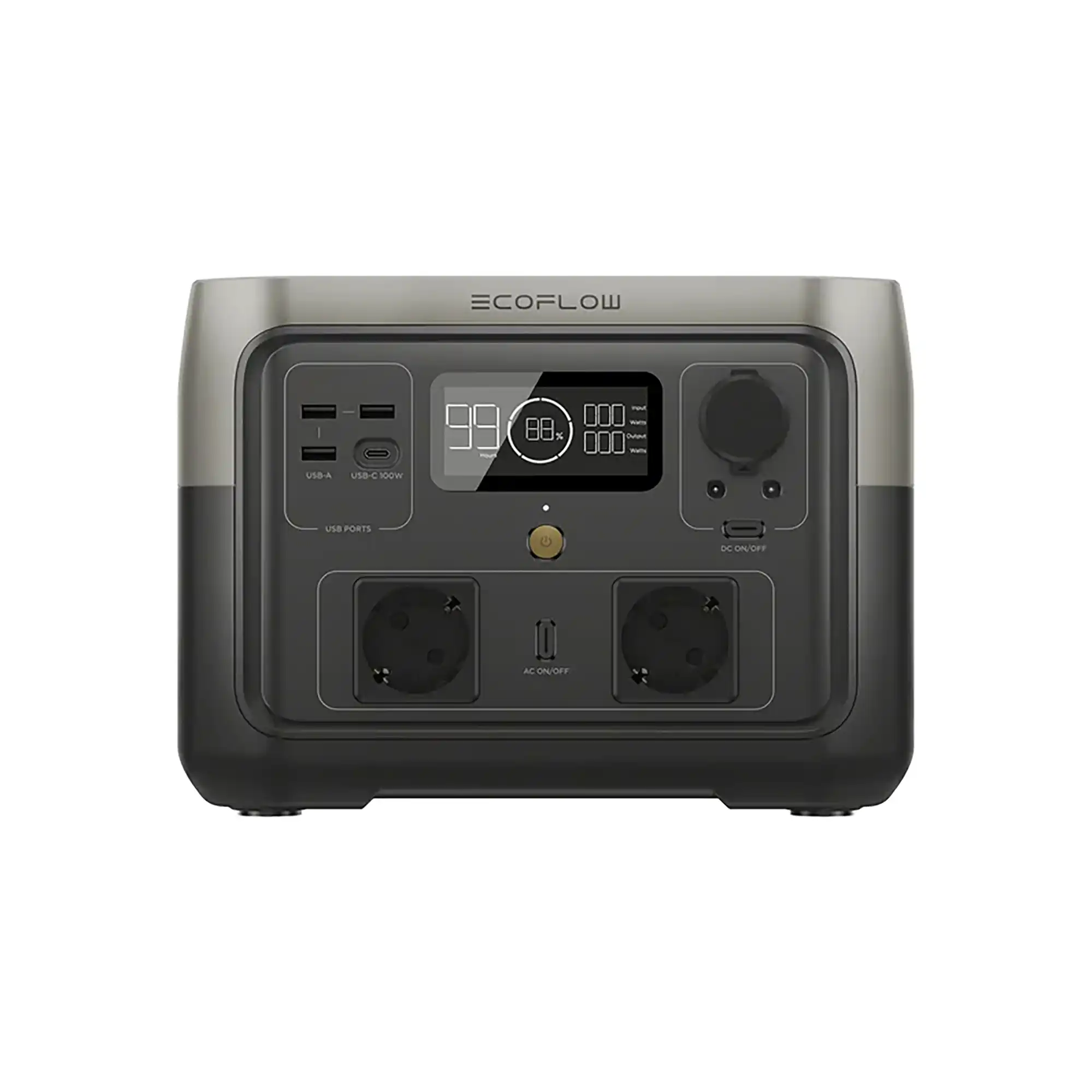 پاور استیشن اکوفلو 500 وات ظرفیت 512 وات ساعت مدل RIVER 2 MAX